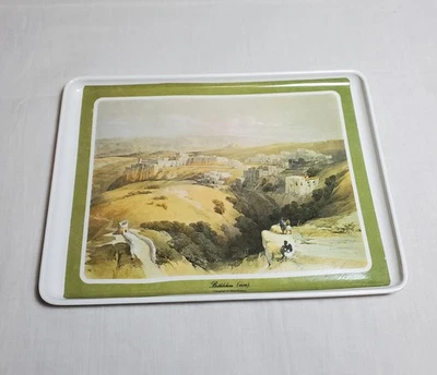 Melabel Israel Serving Tray Bethlehem 1839 David Roberts Lithograph Art Plastic - Image 1 of 4