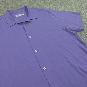 Camicia Tommy Bahama uomo XXL con bottoni misto seta colletto ad anello hawaiana - Foto 1 di 9