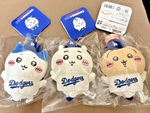 Chiikawa x MLB Tokyo Series Mascot Plush Dodgers 3 Set Chiikawa Hachiware Usagi - Picture 1 of 1