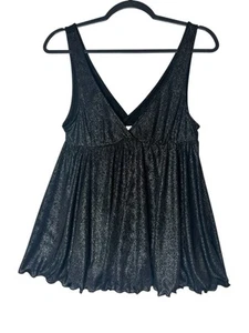 Victoria’s Secret Lingerie Womans Medium Y2K Black Vintage Babydoll Nightgown - Picture 1 of 12