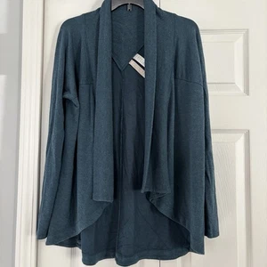 Athleta Nirvana Wear Two Ways Wrap Dark Teal Cardigan Pullover Größe Medium - Bild 1 von 12