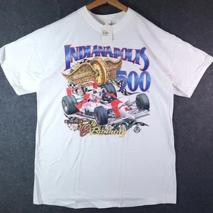 Camisa Marlboro De Colección Para Hombres XL Blanca Años 90 Carreras Indianápolis 500 Puntada Única - Imagen 1 de 7