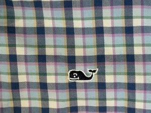 Vineyard Vines Niños Talla Mediana 12/14 Manga Larga Cuadros Ballena Abotonada - Imagen 1 de 12