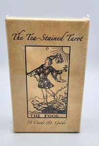 The Tea-Stained Tarot & Guide Classic Tarot Card Deck Linen Finish 78 Cards - Picture 1 of 8