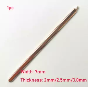 Copper Flat Heat Pipe for Cooling Laptop CPU/GPU Heatsink 40-400mm(L))Width 7mm - Picture 1 of 5