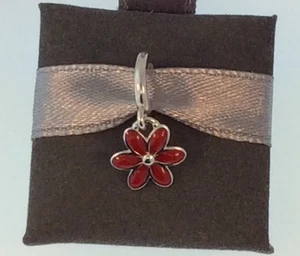 Charm Endless # 43269-5 Goccia di Fiore Smaltata Rossa - Rivenditore Autentico - Sconto 50% - Foto 1 di 4