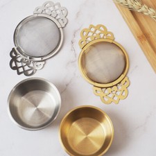 Infusore per tè in rete acciaio inox tazza metallo colino filtro foglie ciotola fornitura regalo