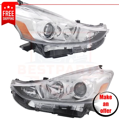 Nuevo Juego de faros 2 piezas izquierda derecha lente transparente halógena para Toyota Prius V 2015-2018 Foto 1 de 4