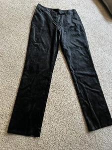 Giorgio Armani Size 28 Waist Crushed Velvet Vintage Designer Pants Black - Picture 1 of 7