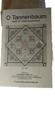 O Tannenbaum Month #7 Timber Framed House Kit Quakertown Quilts Pattern &Fabric - Image 1 of 4