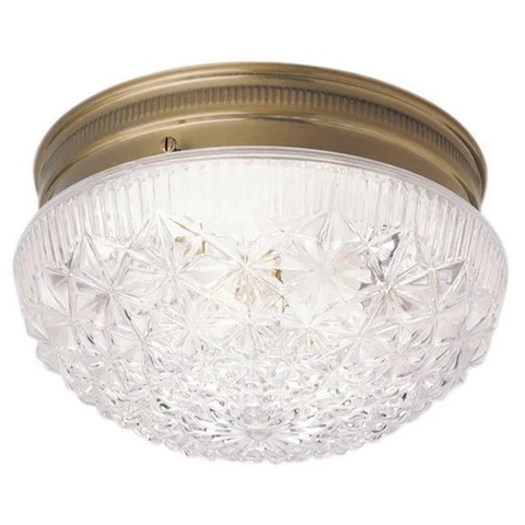 Westinghouse Lighting 6661000 Two Light Flush Mount Faceted Glass Ceiling Fixtur Cover