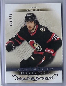 2021-22 EGOR SOKOLOV UPPER DECK ARTIFACTS ROOKIE S#454/999 OTTAWA SENATORS - Picture 1 of 1
