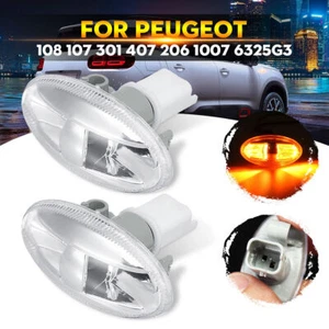 2x Clignotant Repetiteur Latéral Avant pour Peugeot 1007 107 108 206 407 6325G3 - Bild 1 von 11