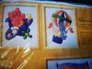 Creative Circle "Flights of Fancy" Stitchery Kit Size Each 8" x 10" Set of 2 - Picture 1 of 2