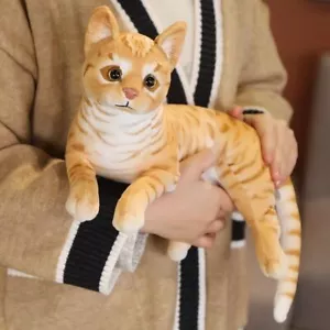 29cm Simulation Cat Plush Stuffed Lifelike Doll Animal Pet Toys Kids Decor Gift - Picture 1 of 9