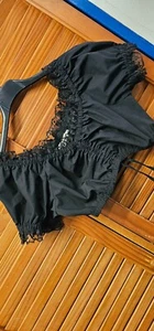 trachtenbluse schwarz gr. 34  preis 10 euro - Bild 1 von 2