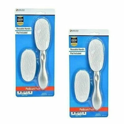 2 x Karlash Reusable Stainless Steel Metal Pedicure File Kit for Callus Trimming - Image 1 of 2
