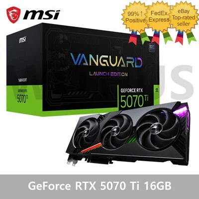 MSI GeForce RTX 5070 Ti 16GB VANGUARD SOC LAUNCH EDITION Gaming Graphics Card - Image 1 of 4