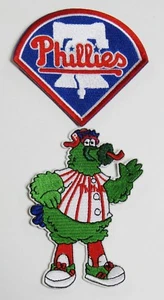 (2) MLB BASEBALL PHILA. PHILLIES PHANATIC MASCOT & LOGO EMBROIDERED PATCHES # 63 - Picture 1 of 3