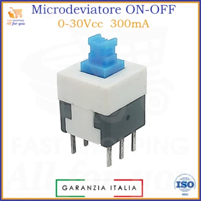 Interruttore micro deviatore a pulsante mini on off bipolare elettronico 12V 24V - Immagine 1 di 2
