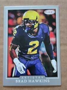 Brad Hawkins 2022 Sage Artistry Rookie Silver Parallel Football Card #4