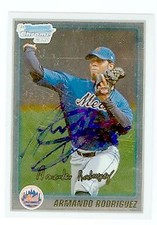 Armando Rodriguez autographed baseball card 2010 Topps Bowman Chrome #BCP173