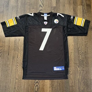 Pittsburgh Steelers Jersey Medium Ben Roethlisberger Reebok Black - Picture 1 of 7