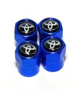 Universal Blue Hex Tire Air Valve Stem Caps for Cars, Trucks, SUVs, Vans - T - Picture 1 of 2