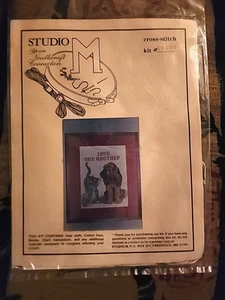 Studio M - Cross Stitch Kit 11596 Love One Another Cat & Dog NIP - Picture 1 of 3
