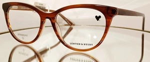LENTON & RUSBY LR5024 (200) Eyeglasses BROWN CRYSTAL New Plastic 57-17-145 - Picture 1 of 13