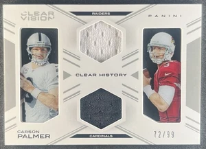Carson Palmer 2019 Panini Clear Vision Clear History Dual Patch /99 - #CH-CP - Bild 1 von 3