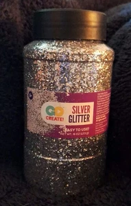 Chunky Silver Glitter 16 oz. Shaker Urlaub Handwerk Malen Go Create Einfach zu bedienen - Bild 1 von 10