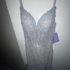 Ladivine CC8801 Long Pearl Corset Prom Dress - Picture 1 of 7