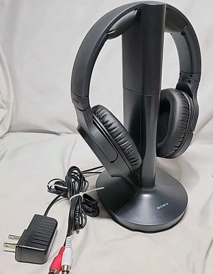 Sony Wireless Headphones WH-RF400 With Transmitter TMR-RF400 Tested Works Great - Image 1 of 4