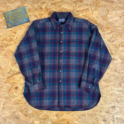 Vintage Pendleton Plaid Check Shirt Womens XL Virgin Wool USA Made Multicoloured - Image 1 of 4
