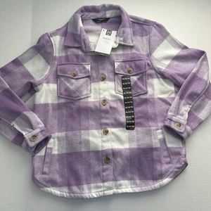 Member's Mark Girls Purple Plaid Shacket Size XL 14/16 - Picture 1 of 6