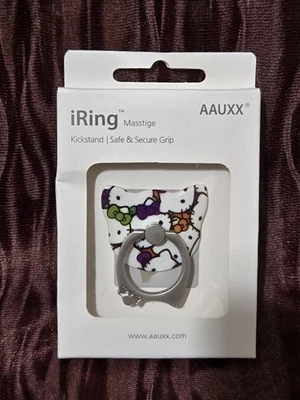 HELLO KITTY CELL PHONE SMARTPHONE RING HOLDER,  FOR FINGER & USE AS STAND. RED - Image 1 of 4