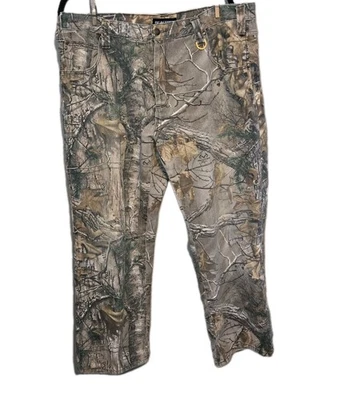 RealTree Men's Cargo Pants 38x29 Hunting Camo Outdoors Nature Tan Pockets  - Image 1 of 4