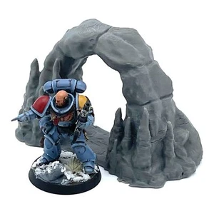 Cave Rock Dungeon Eingang D&D 28mm Wargaming Landschaft Gelände Fantasy Tabletop - Bild 1 von 3