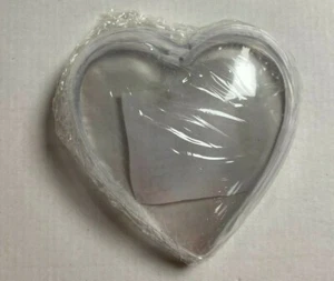Fillable Clear Heart Ornament NEW - Picture 1 of 4