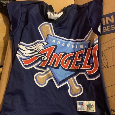 Authentic Anaheim Angels Jersey 48 XL TATC Russell Los Angeles Rare Turn Ahead - Image 1 of 4