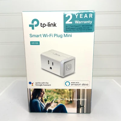 Новый Kasa Smart WiFi штепсельная вилка мини на Tp Link - белый штепсельная вилка - HS105 - Изображение 1 из 4