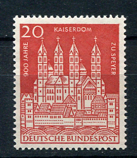 Alemania - RFA: sello de la catedral de Speyer de 1961 - como nuevo NH Foto 1 de 1