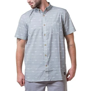 ARBOR All COTTON Woven SHORT SLEEVE Collar BUTTON DOWN Up SHIRT Mens size SMALL - Picture 1 of 2