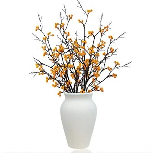 Ceramic White Vase Home Decor 9 Inch Ceramic Flower Vase Wide Mouth Pottery V... - Picture 1 of 6