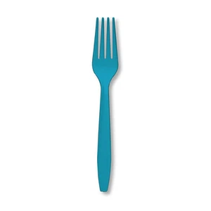 Creative converting Premium 24 Count Plastic forks heavy duty royal blue - Picture 1 of 1