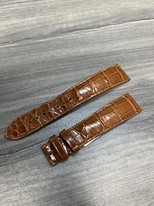 NEW Original Cartier Brown Leather Watch Band 19mm - 16mm Alligator Strap