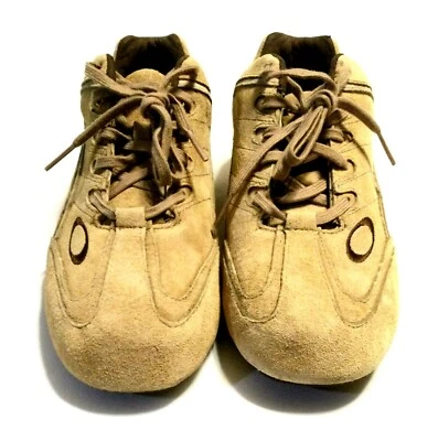 EUC OAKLEY KART RACING DIVISION SHOES Men's 8.5 Tan Suede Leather Rare Find - Image 1 of 4