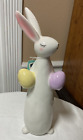 MARTHA STEWART Easter Bunny Rabbit WHITE Yellow Purple Eggs 10 1/2 IN NWT