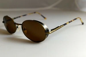 Timberland 406-30 Sunglasses Glacier Antique Brass Tort Oval/ Brown Italy VTG - Picture 1 of 5